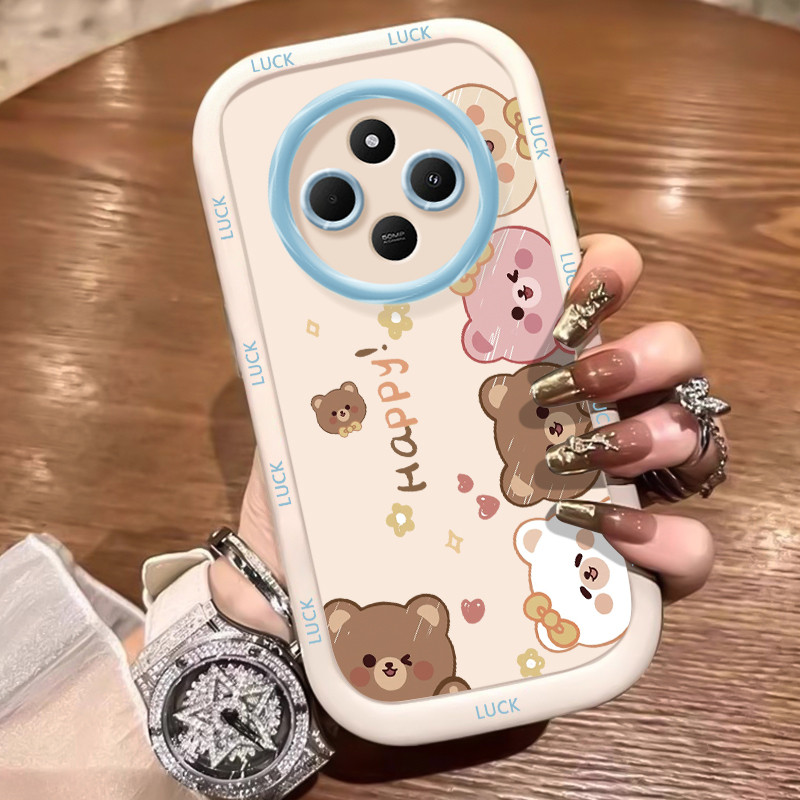 เคสสำหรับ Xiaomi Redmi 14C 5G A4 5G A14R 5G POCO C75 5G POCO M7 5G เคสโทรศัพท์หมีกระต่ายซิลิโคนกันกระแทก - รูปที่ 4