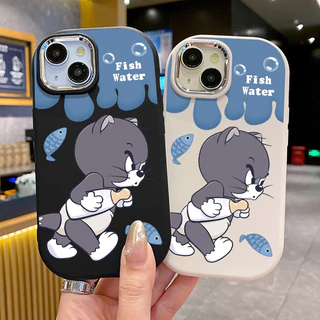 เคสสำหรับ Samsung Galaxy A02 M02 เคสโทรศัพท์แมวที่น่ารักและหนูกันกระแทกกลมและอ้วน