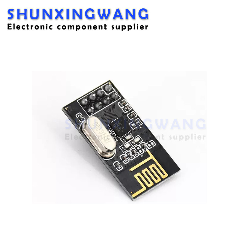 โมดูลไร้สาย NRF24L01 สีดํา 24L01+อัพเกรด