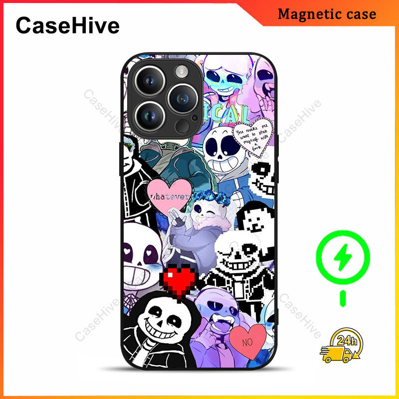 Undertale Sans Collage เคสโทรศัพท์สําหรับ iPhone 17 Pro Max / iPhone 16 Pro Max / 15 Pro Max / 13 / 