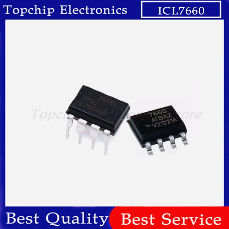 ยี่ห้อใหม่ 10 ชิ้น ICL7660SCPA ICL7660 DIP SOP ICL7660AIBAZ DIP-8 ICL7660SCPAZ