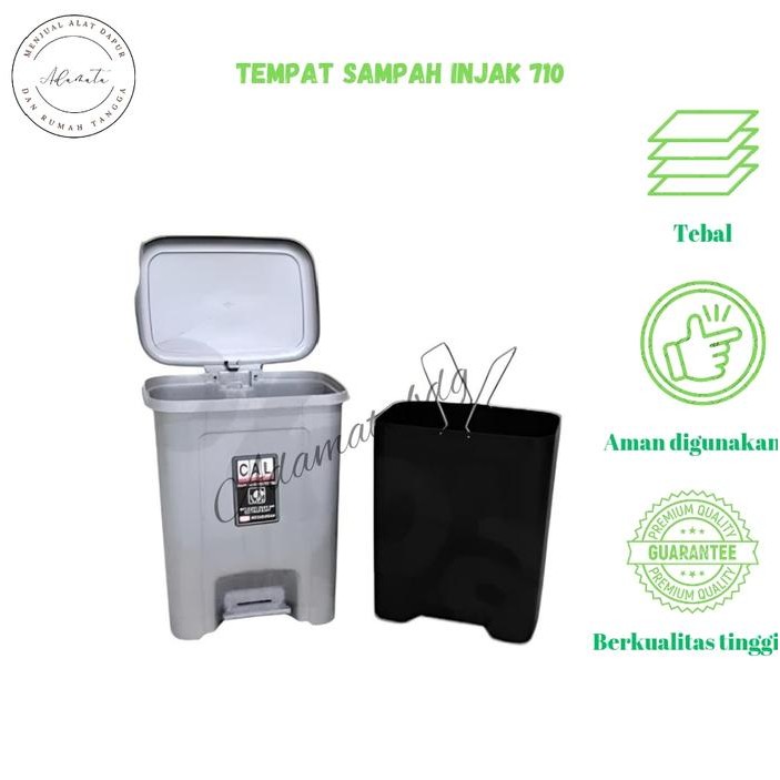 GGYc- Shinpo 10L Step On Dustbin 710 Cal ถังขยะเดิม