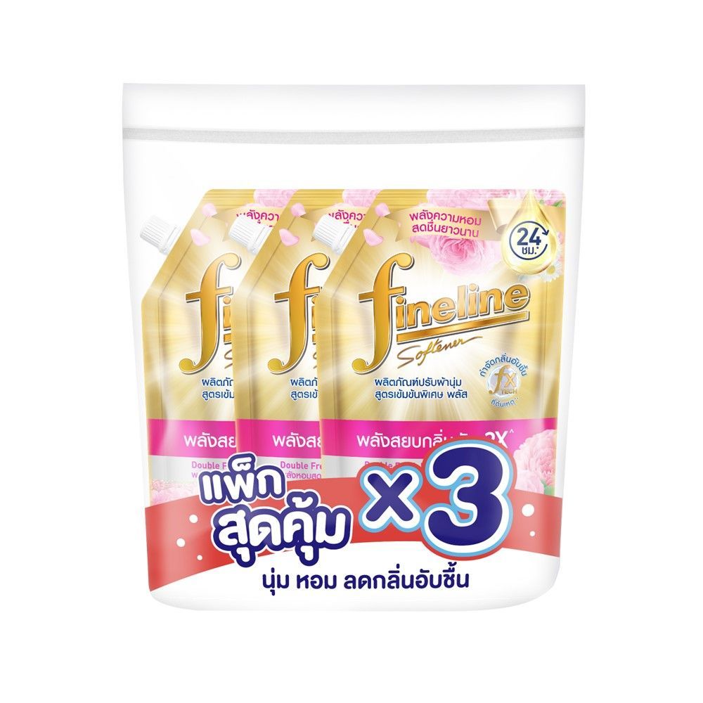 ไฟน์ไลน์ น้ำยาปรับผ้านุ่ม พลัส สยบกลิ่นอับ 440 มล. แพ็ค 3
