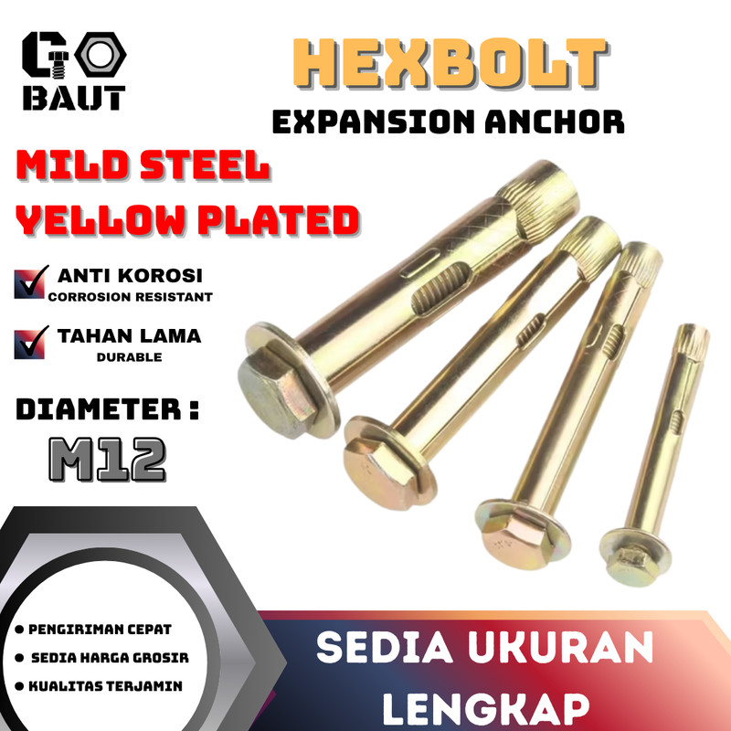 M12 Anchor Bolts / Hex Expansion Anchor / Hexbolt / สลักเกลียวคอนกรีต