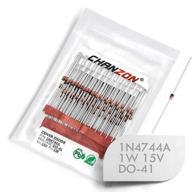 50pcs 1N4744A 1N4744 Power Zener Diode 1W 15V DO-41 (DO-204AL) Axial 1 วัตต์ 15 โวลต์ IN 1N 4744A IN
