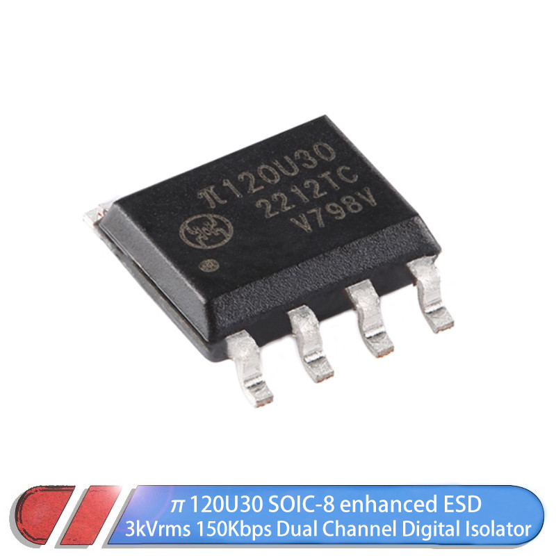 5/10PCS π120U30 SOIC-8 Enhanced ESD 3kVrms 150Kbps Dual Channel Digital Isolator 120U30 SOP8