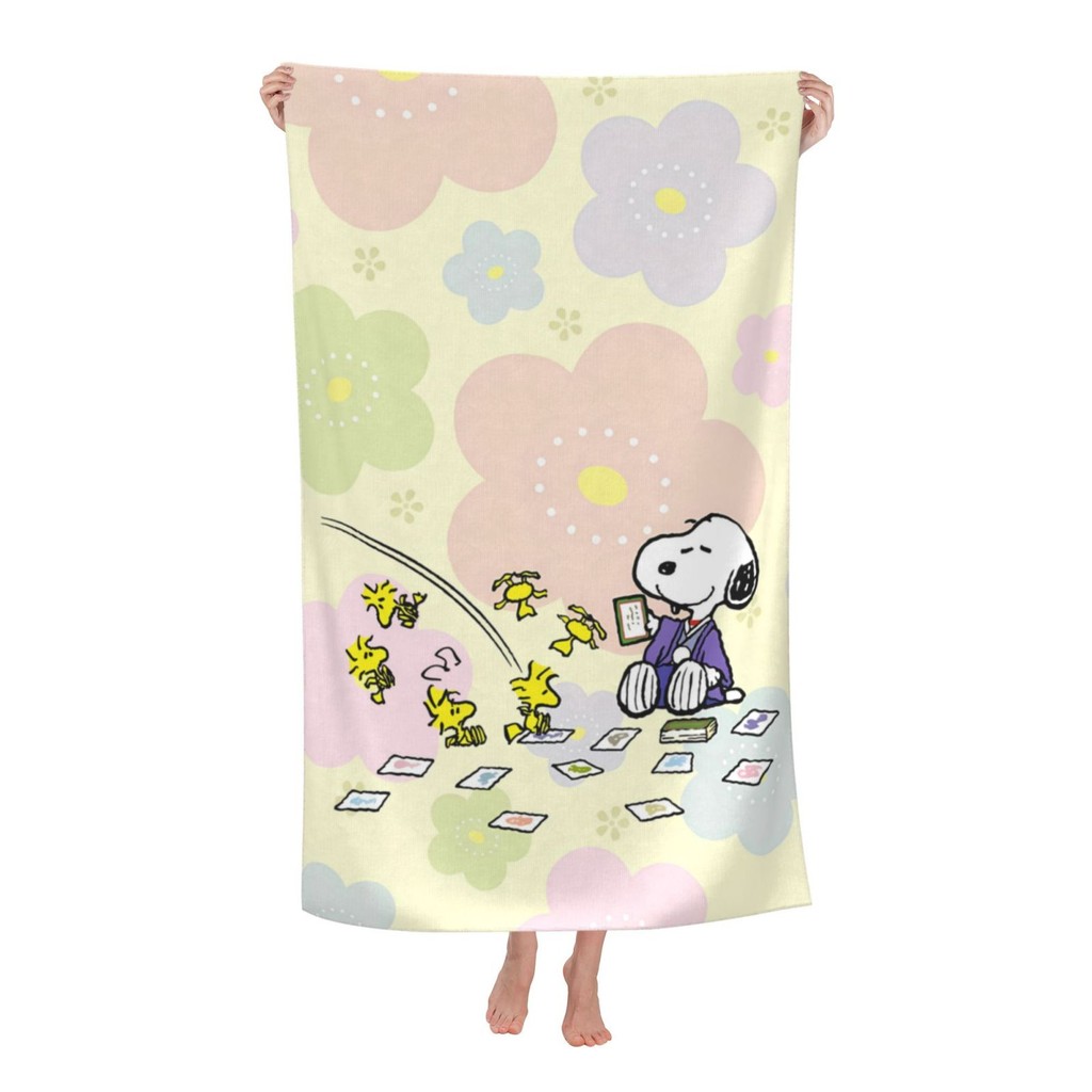 ผ้าเช็ดตัวดูดซับไมโครไฟเบอร์ Snoopy ผ้าเช็ดตัวนุ่มพิเศษ เหมาะสําหรับห้องน้ํา