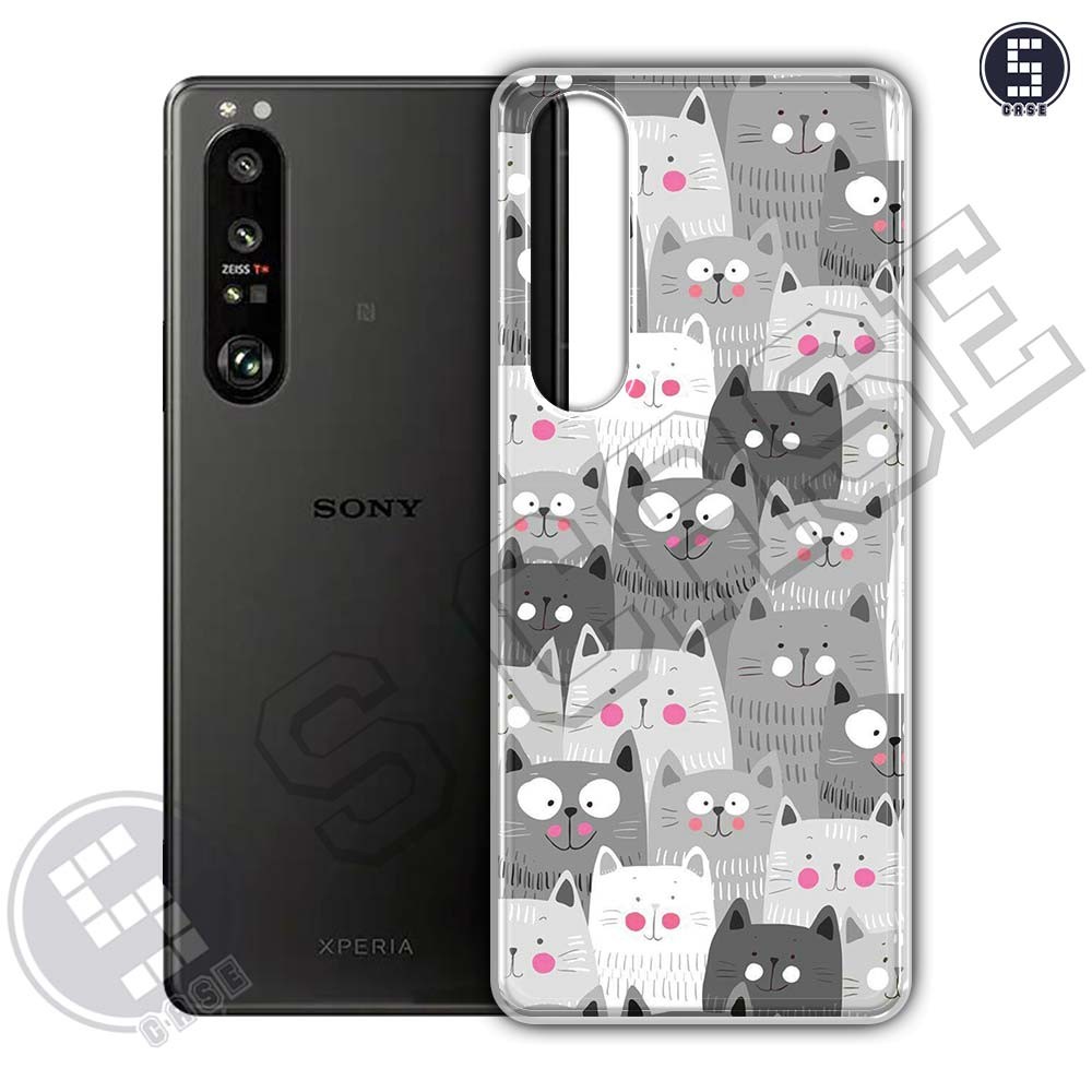 เคสสําหรับ Sony Xperia 1 ii, Xperia 1 iii, Xperia 1 IV หลายรุ่น SLC02 Love Cats