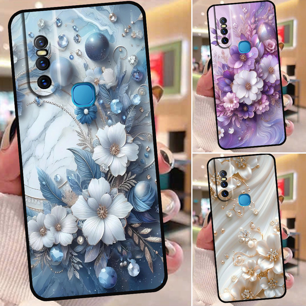 เคส Vivo V15 / V15 Pro พิมพ์ลายดอกไม้สุดหรู