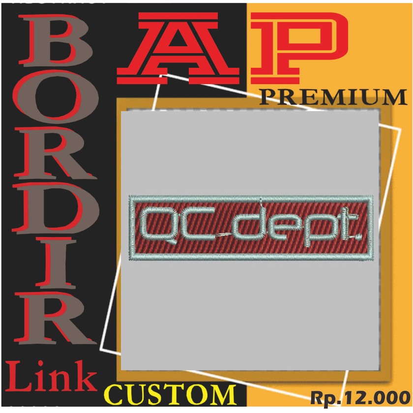 Rp 12000 LINK CUSTOM EMBROIDERY PATCH LOGO/EMBLEM - AP