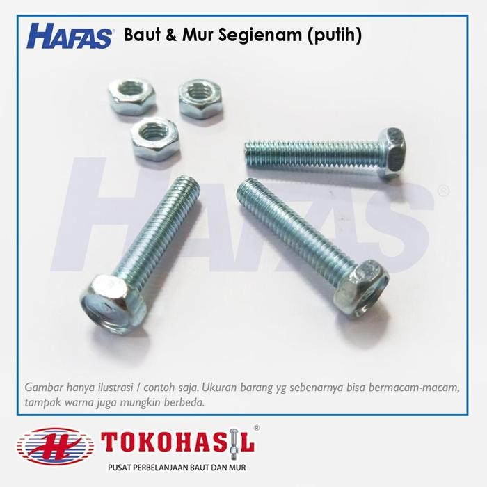 LncrMrt - สลักเกลียวและถั่ว (สีขาว) M5 X 30 - P0.80 B/N Milli - 1 กล่อง (800 ชิ้น)