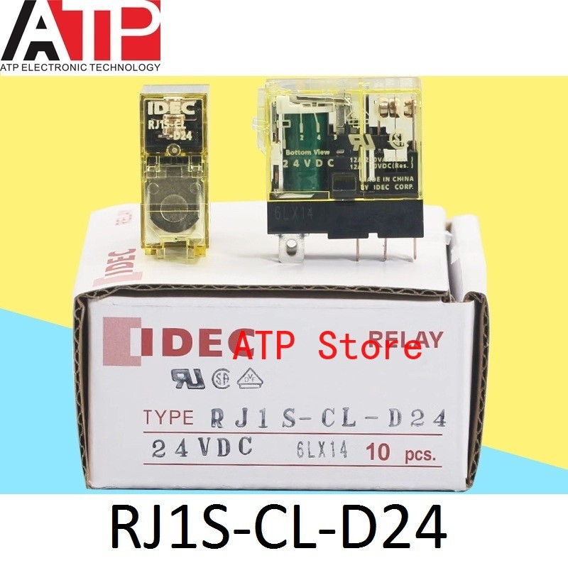 10PCS IDEC RJ1S RJ2S RELAY RJ1S-CL-D24 RJ2S-CL-D24 รีเลย์ 24VDC 12A SPDT 8A DPDT วัตถุประสงค์ทั่วไปร