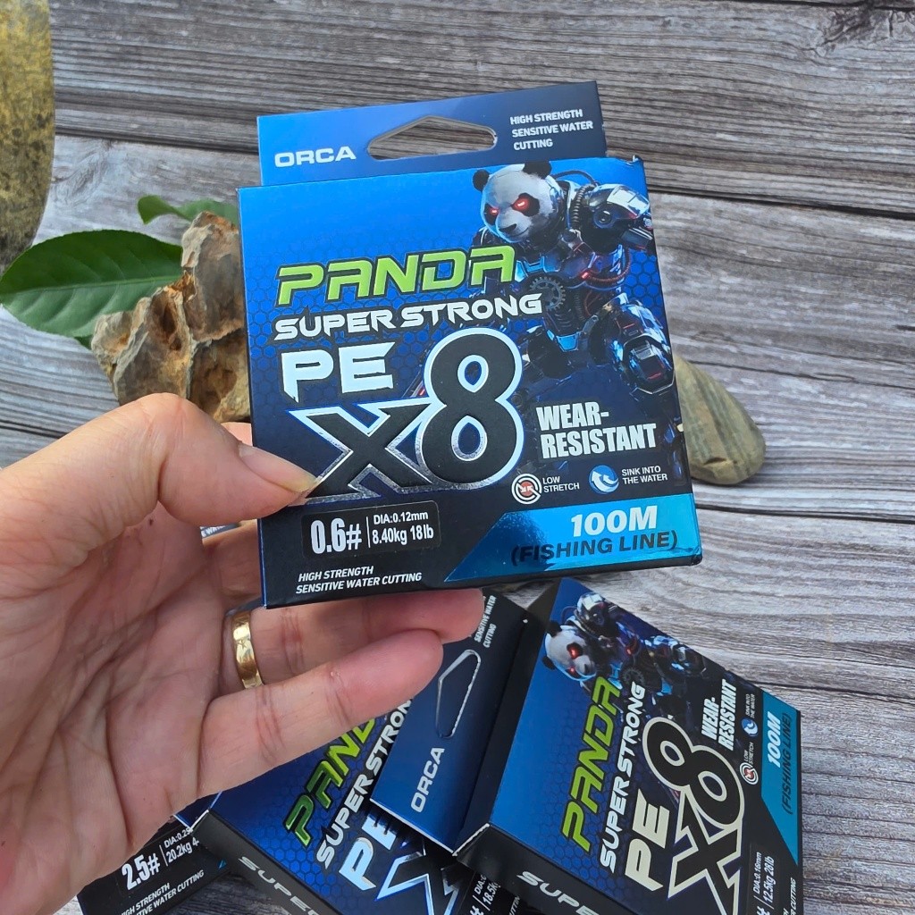 [รุ่นใหม่] สาย Orca X8 Panda PE เชี่ยวชาญในการล่อตกปลา ตกปลาแช่ และรอกโฆษณา 100m สินค้าญี่ปุ่น - PE 