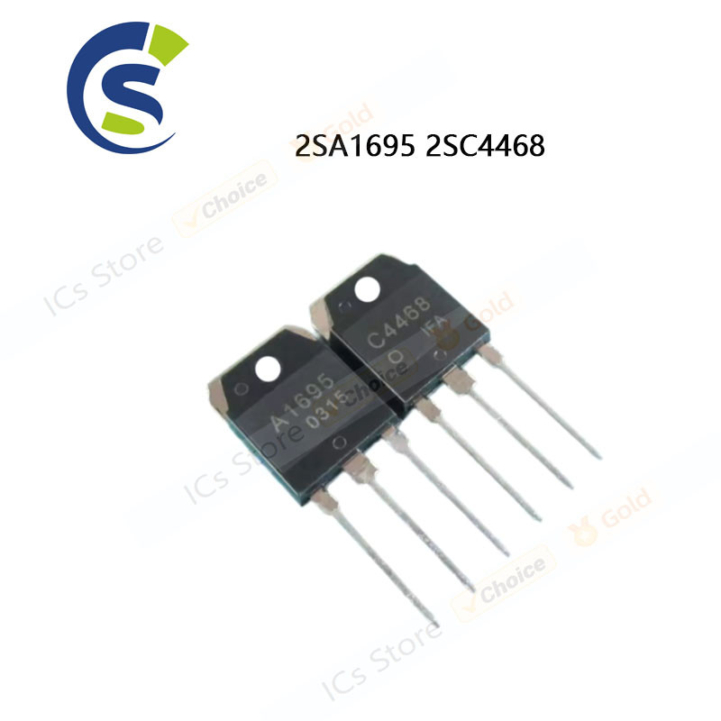10 คู่ใหม่และต้นฉบับ A1695 C4468 TO-3P 2SA1695 2SC4468