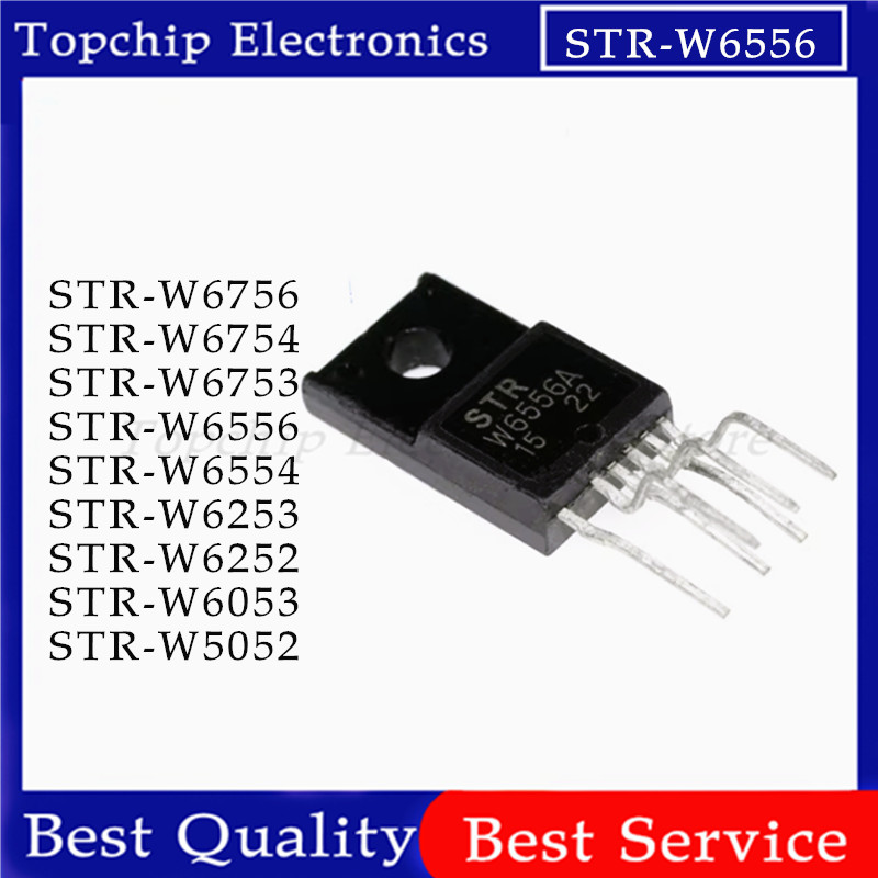 ยี่ห้อใหม่ 5pcs STR-W6053N STR-W6053 STR-W6053S TO220F-6 W6253 W6053S STR-W6052S STR-W6052S W6754 W6