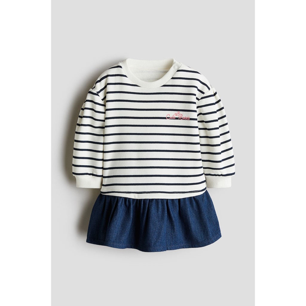 กระโปรงผ้าสักหลาด เสื้อกันหนาวลายสก๊อต กระโปรงเดนิมตูตู baby HM H&M_สินค้าแท้