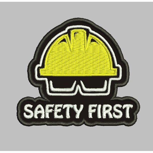 HD-R36 PATCH LOGO SAFETY FIRST HELMET MAN EMBROIDERY อุปกรณ์เสริม BET/EMBLEM