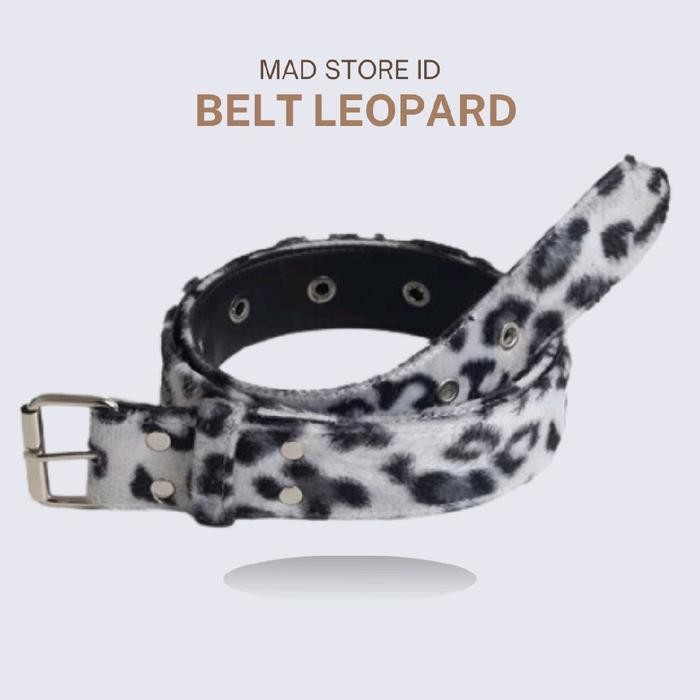 Choice - Belt Leopard Buckle Beber Skena Leather Men Women - Belt White