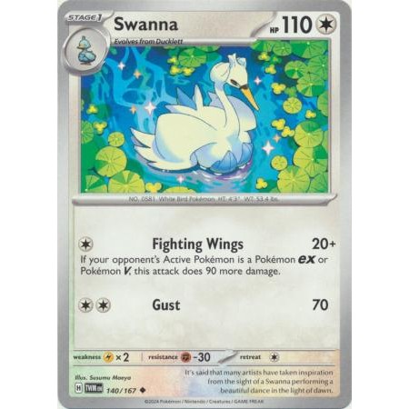 การ์ด Pokemon Swanna - 140/167 - Uncommon