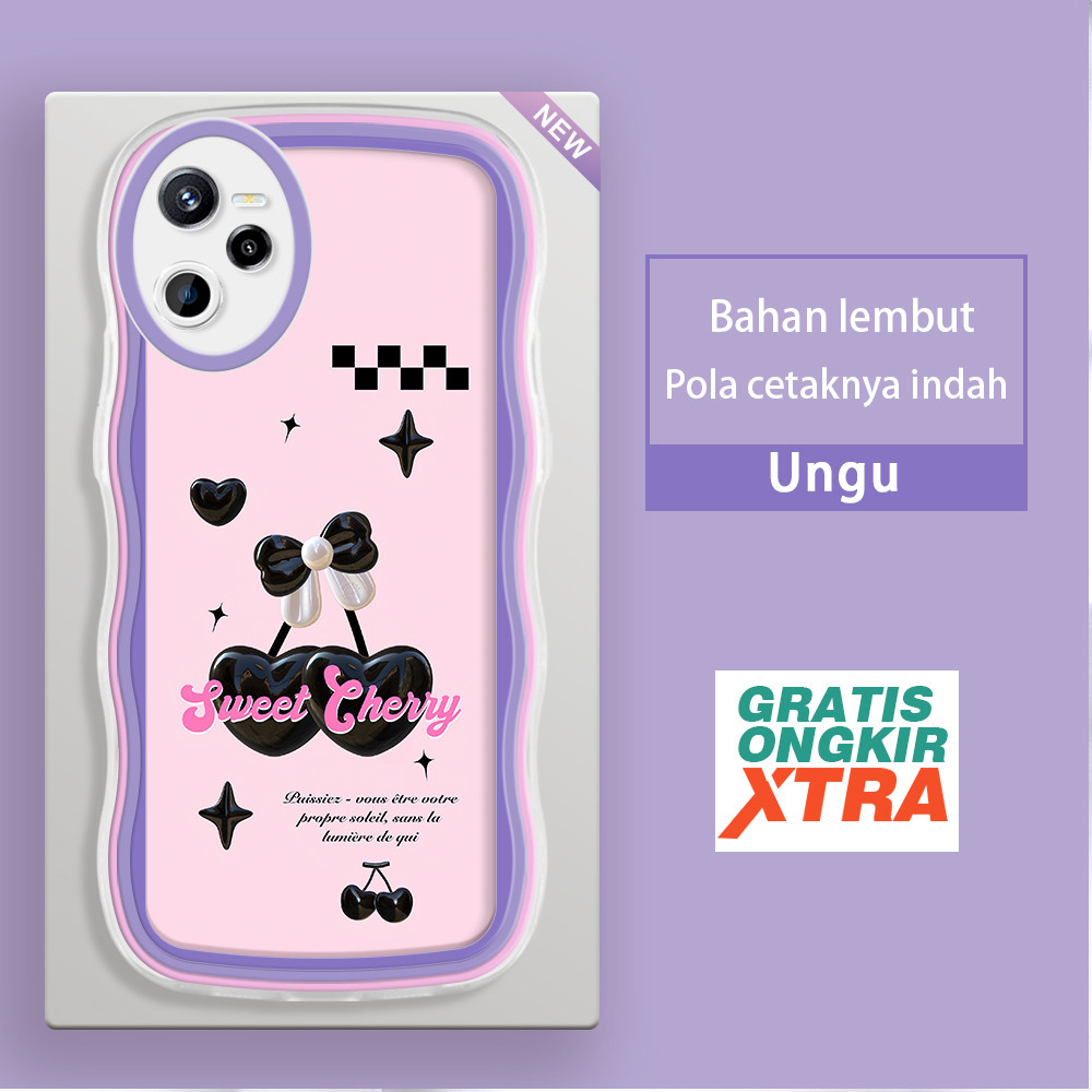 HP Realme 2 Pro Narzo 20 30 30A 20A 50 Pro 50i 50A Prime Q5 Case 3D Soft Case สบายอินเทรนด์Wave Cove