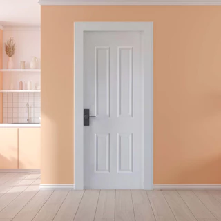 ALUGUARD ประตู UPVC ภายนอก 80x200 ซม. รุ่น S35 สีขาว (เจาะลูกบิด) |BAN|