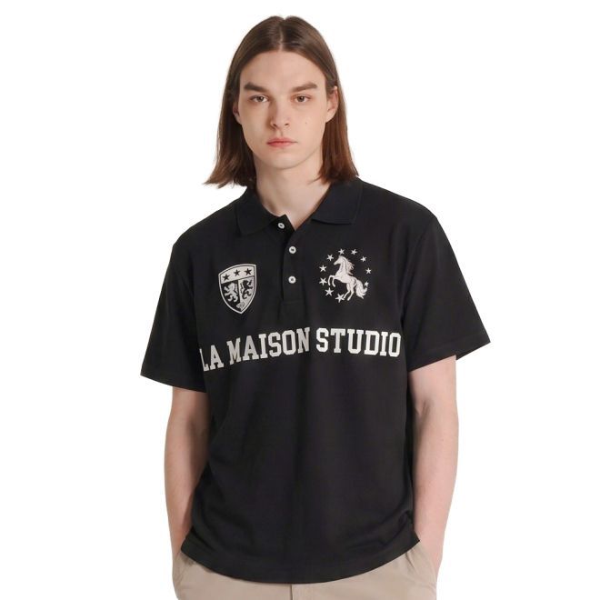 LA MAISON STUDIO Symbol Mix Pique เสื้อโปโล 2 สี 6528513