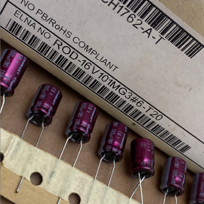 3PCS 100UF 16V ELNA ELNA 电容 16V100UF SILMIC II 铜脚 TARGETARGET Red