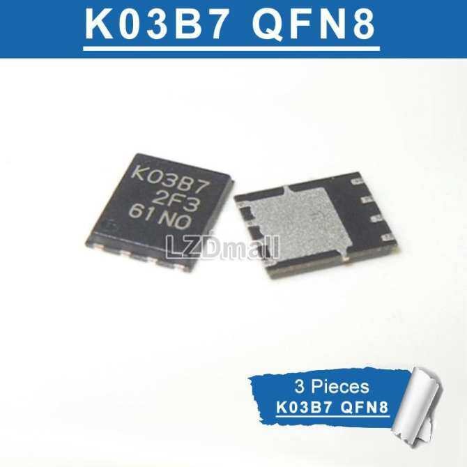 3 ชิ้น RJK03B7DPA QFN-8 RJK03B7 K03B7 K0387 QFN8 MOSFET ใหม่เดิม