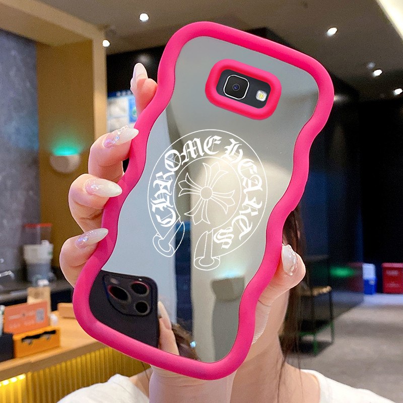 เคสสําหรับ Samsung J7 Prime Case Casing Pattern Icon Kesing HP Case Macaron Mirror Cesing Silicone S