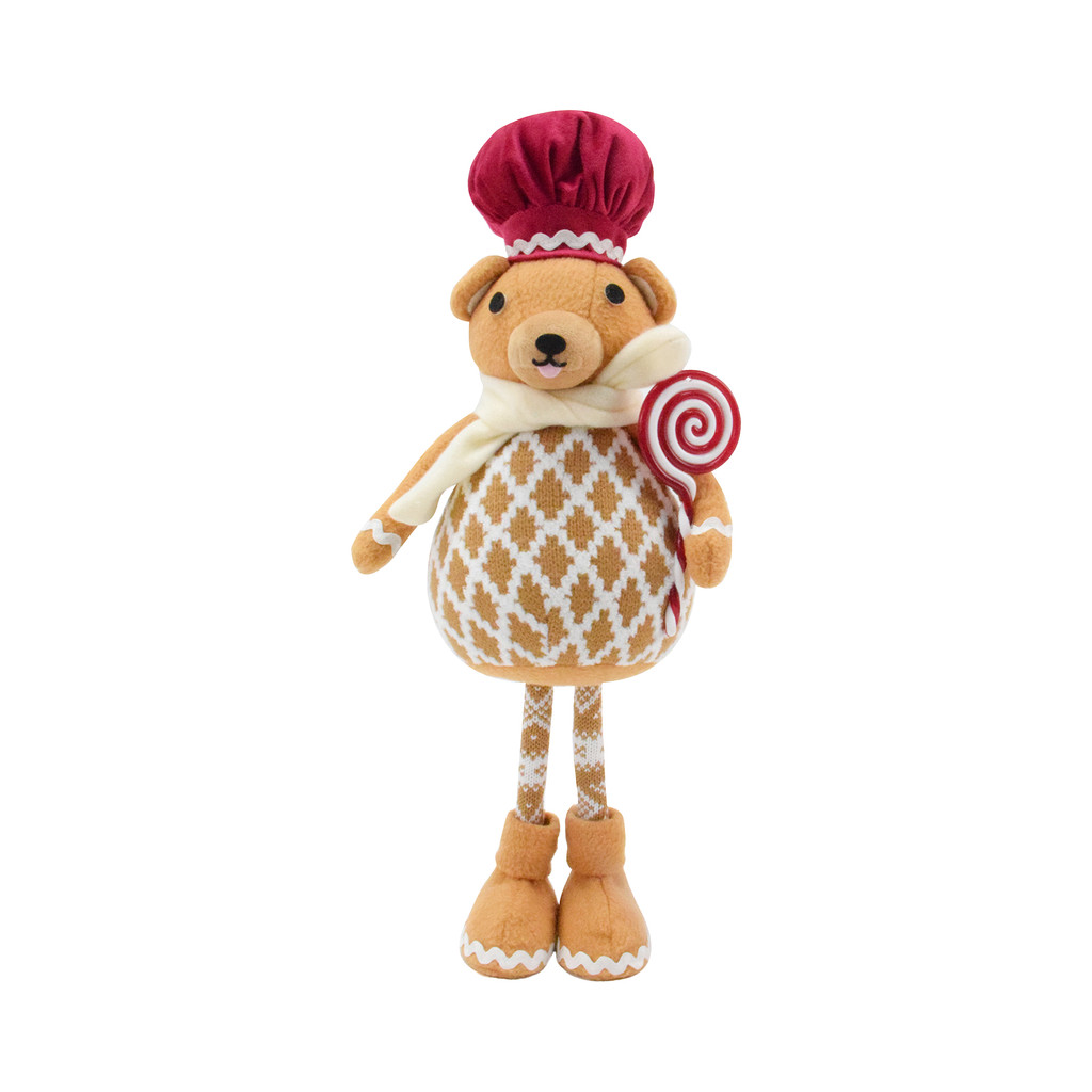ตุ๊กตาคริสต์มาสหมียืน KASSA HOME รุ่น BH259343-15.5 สีน้ำตาล