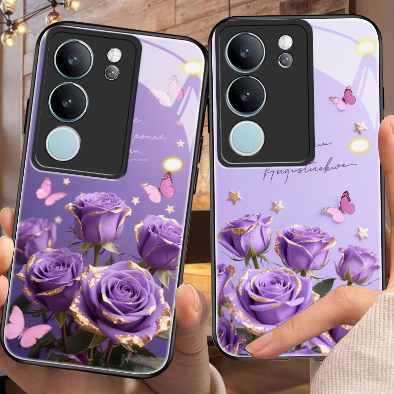 ปลอกสีม่วงสําหรับ vivo v29/e,v30/e,v40/v50/lite,v11i,v15,v17,v19,v20/se,v21/e,v23/e,v25/e,v25/e,v27/