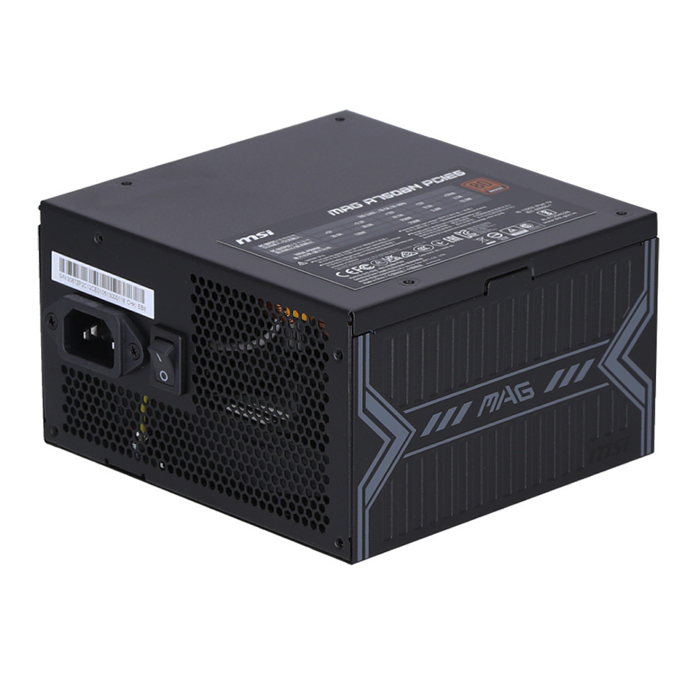 POWER SUPPLY (อุปกรณ์จ่ายไฟ) MSI MAG A750BN PCIE5 - 750W 80 PLUS BRONZE BLACK ATX <>