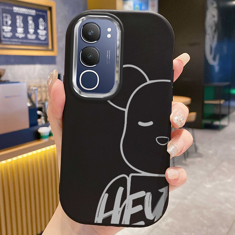 เคสสำหรับ VIVO Y19s Y29 5G เคสโทรศัพท์หมีซิลิโคนกันกระแทกกลมและอ้วน