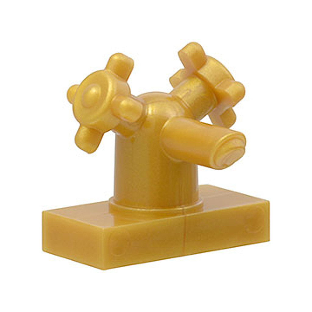 Brick2cube Part - Tap 1 x 2 with Dual Handles, Small / Sink Faucet - 13770