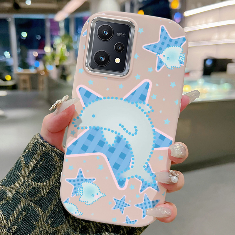 HP เคสโทรศัพท์สําหรับ Realme 9 5G 9 Pro 5G V25 5G กรณี Dolphin Star เคสโทรศัพท์มือความหนาซิลิโคน Sof