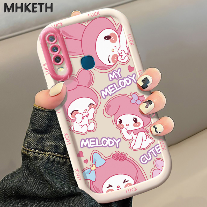 MHKETH เคสสำหรับ VIVO Y12 Y15 Y17 Y11 2019 Y12i Y3 Y3s 2020 เคสโทรศัพท์ซิลิโคนรูปการ์ตูนน่ารักแสดงบุคลิกภาพ