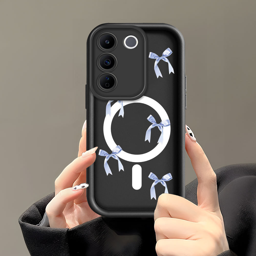 ปลอก Hp Untuk VIVO V27E เคสโทรศัพท์ Softcase Soft Cesing Handphone ปกยอดนิยมการ์ตูน Cassing ผีเสื้อ 