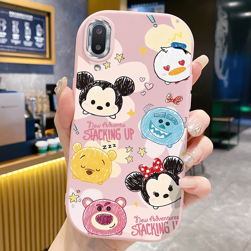เคสสำหรับ Samsung Galaxy A02 M02 เคสโทรศัพท์สัตว์น่ารักกันกระแทกกลมและอ้วน