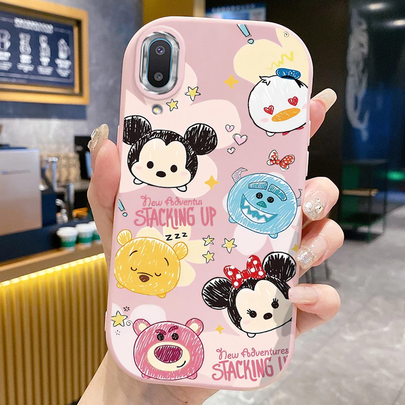 เคสสำหรับ Samsung Galaxy A02 M02 เคสโทรศัพท์สัตว์น่ารักกันกระแทกกลมและอ้วน