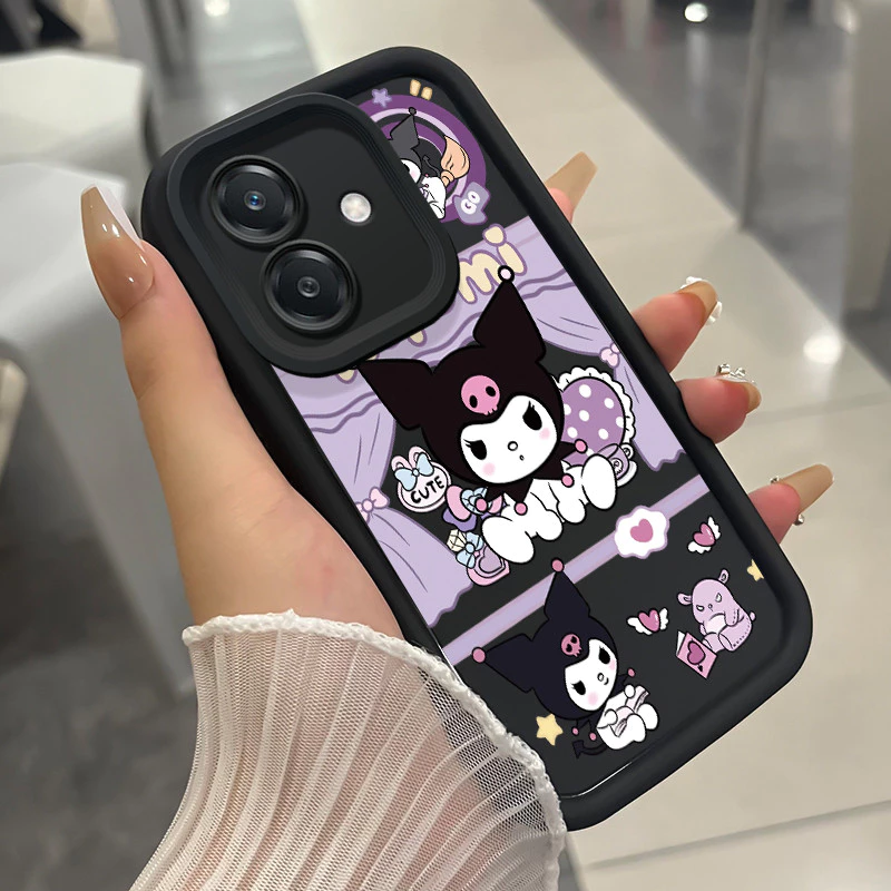 เคสสำหรับ OPPO A3 4G A3 Pro 5G A3X 4G A3X 5G A40 A60 5G เคสโทรศัพท์กระต่ายสามสีซิลิโคนกันกระแทก