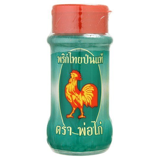 พ่อไก่พริกไทยป่นแท้ขวดแก้ว60ก.