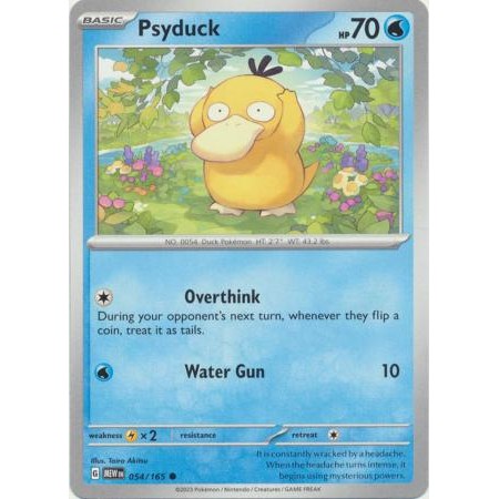 การ์ด Pokemon Psyduck - 054/165 - ทั่วไป