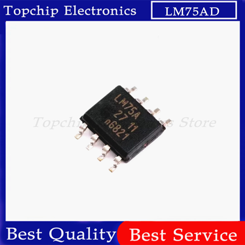10 ชิ้น LM75 LM75A LM75AD SOP-8 เซ็นเซอร์อุณหภูมิดิจิตอล IC