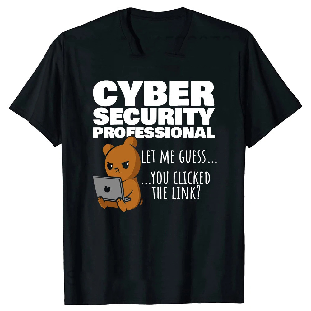 2025 Gildan You Clicked The Link ตลก Cybersecurity Programmer T เสื้อ Hacker Security Cyber Hack xs-