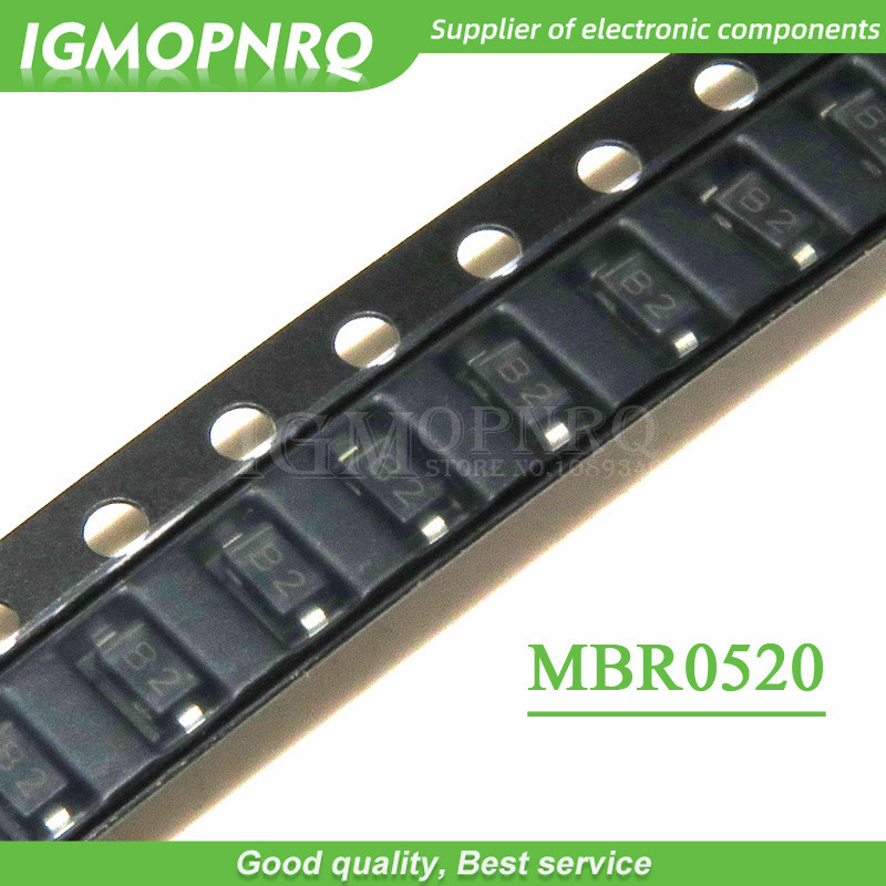 100 ชิ้น/ล็อต MBR0520LT1G Schottky ไดโอด MBR0520 SOD 123 ไดโอดใหม่