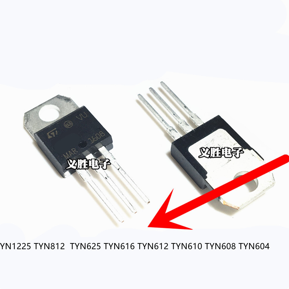 10PCS One-Way SCR TYN1225 TYN812 TYN825 TYN625 TYN616 TYN612 YN610 TYN608 TYN604 Thyrtor TO220