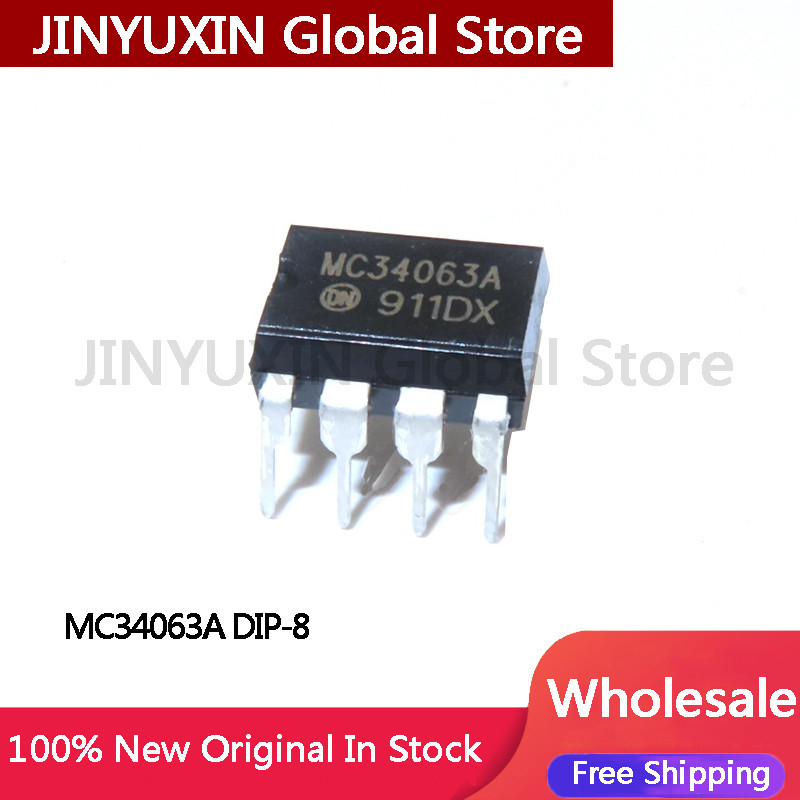 10-100 ชิ้น MC34063A MC34063 1.2A 34063AP1 MC34063API DIP8 ชิป IC