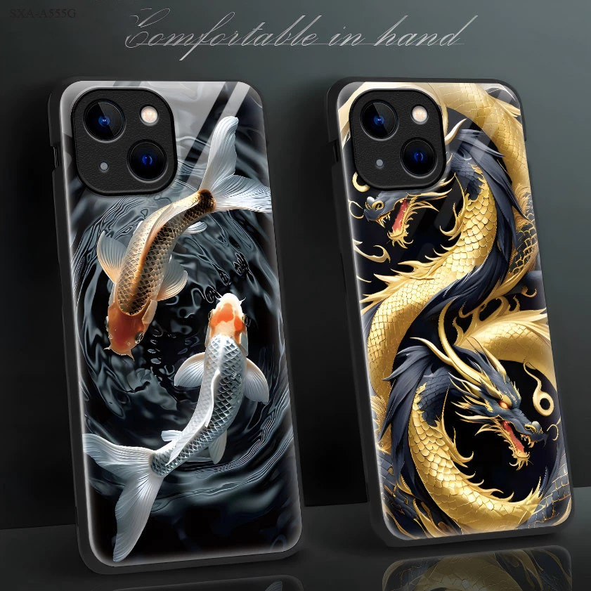 เคส Samsung Galaxy A55 A06 A16 A05S A04S A13 A05 A15 A35 A34 A25 A14 A04 A70 A72 A24 A80 A9 A8 A6 Plus 2018 4G 5G Glass