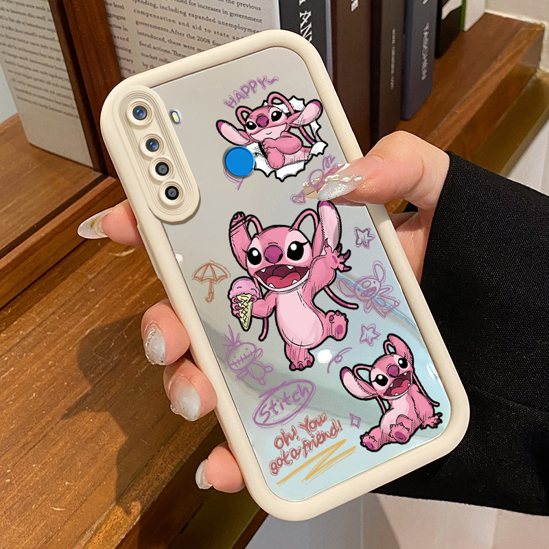 MERAH HP Realme 5 5i 5s 6i C3 C3i Narzo 10 Narzo 10A Narzo 20A Case Softcase Happy pink Alien Cesing