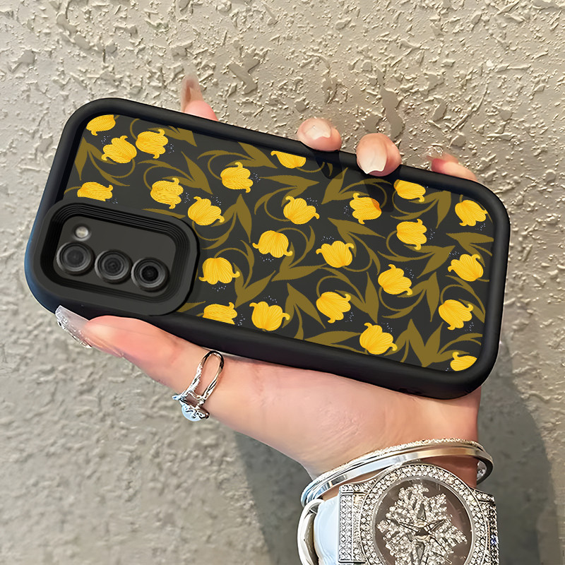 HP เคสโทรศัพท์สําหรับ Samsung Galaxy A03s A02s M02s F02s กรณี Lily of the valley สีเหลือง Liquid รส 